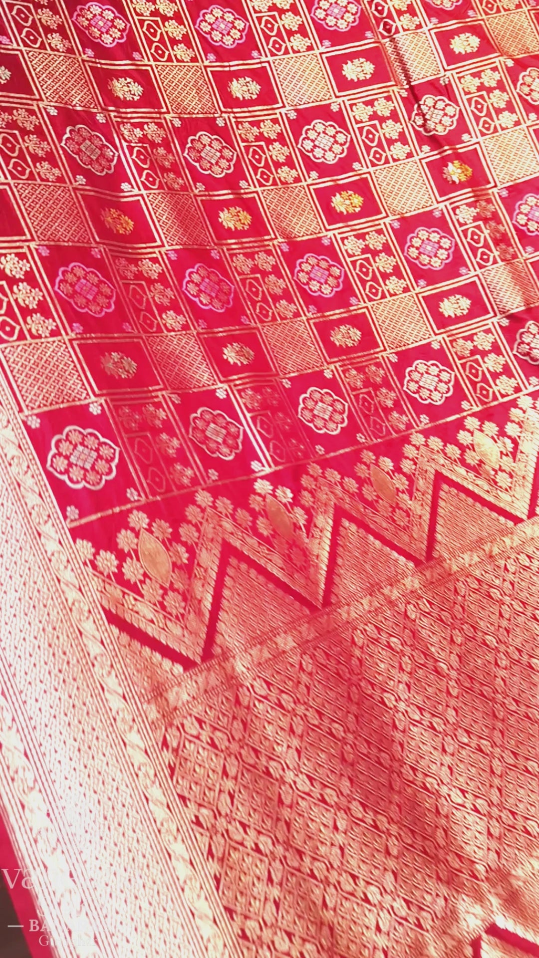 "VIRASAT 270" Banarasi Pure Handloom Uppada Silk Saree with Traditional Jaal &amp; Buta Motifs in Peachy Pink