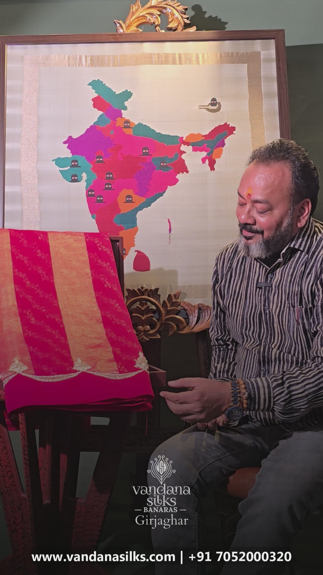 Founder Choice 030: Crimson Red Pure Organza Tissue Silk Saree With Scallop Zardozi Fina Work (Silk Certified)