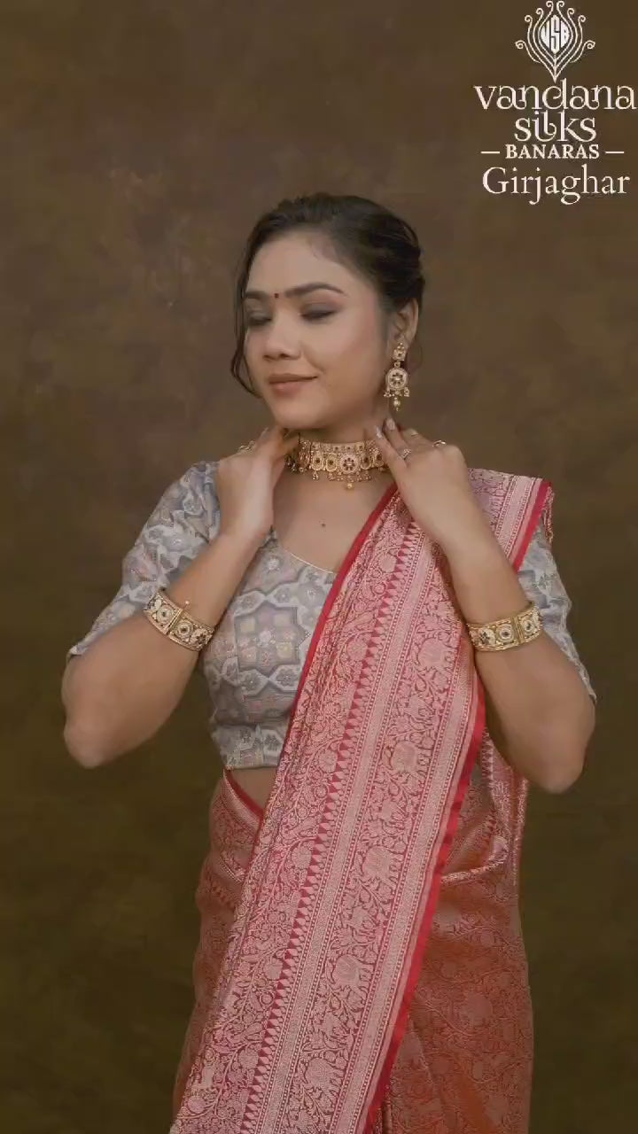 "VIRASAT 165" A Banarasi Brocade Masterpiece Saree - Where Nature Comes Alive