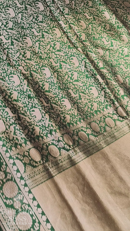 "Virasat 265" Banarasi Pure Brocade Zari Shikargah Silk Saree