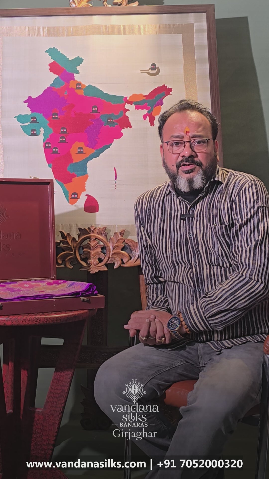 Founder Choice 037: Vibrant Purple Half &amp; Half Pure Handloom Katan Silk Saree with Meenakari Weaving