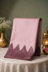 Mauve Banarasi Tussar Silk Saree With Madhubani & Ikat Printed Border